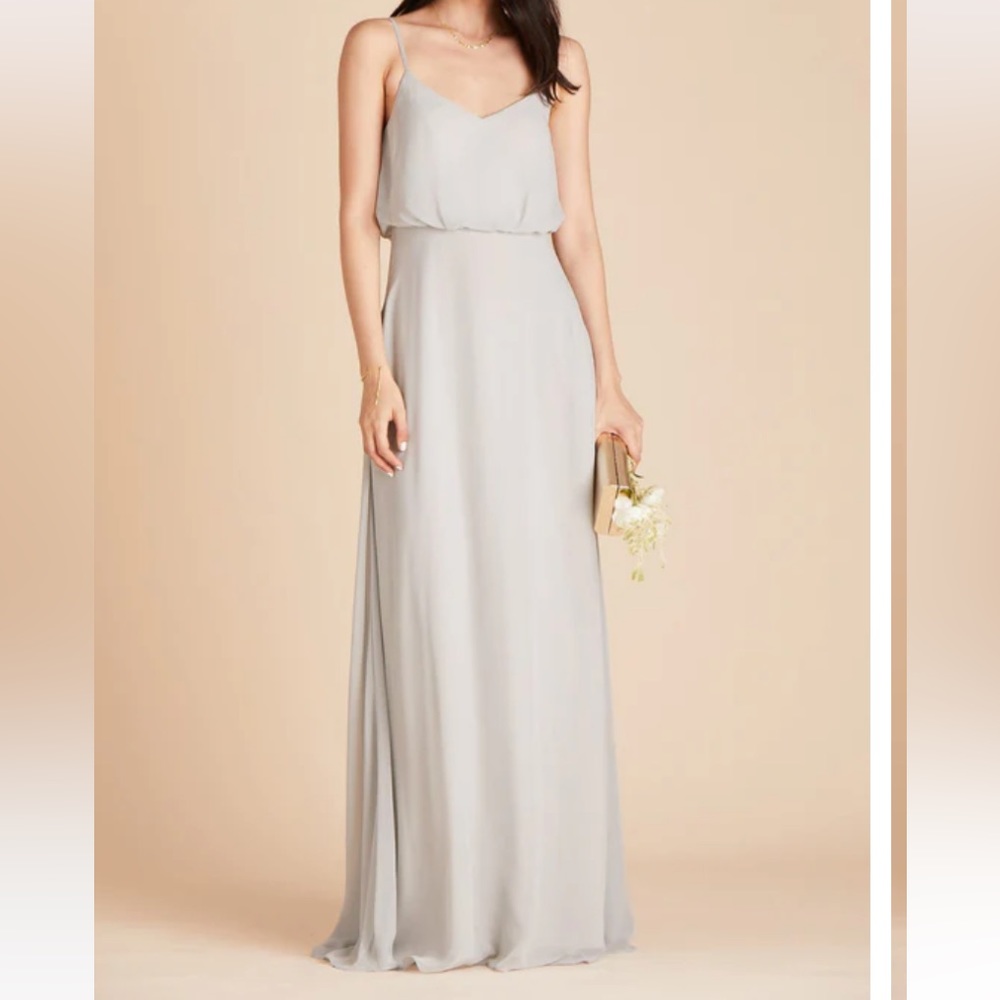 Birdy Grey Gwennie Dress in Chiffon Dove Gray, size L